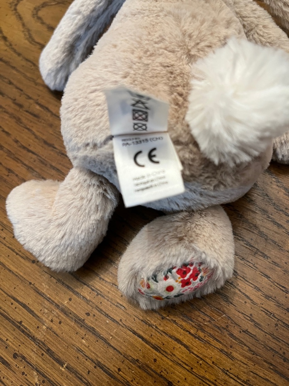 Jellycat Small Blossom Beige Bunny with Floral Ear & Paw Details - Picture 13 of 15